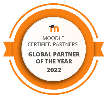 Badge - Moodle Awards - Moodle Certified Global Partner Of The Year 2022